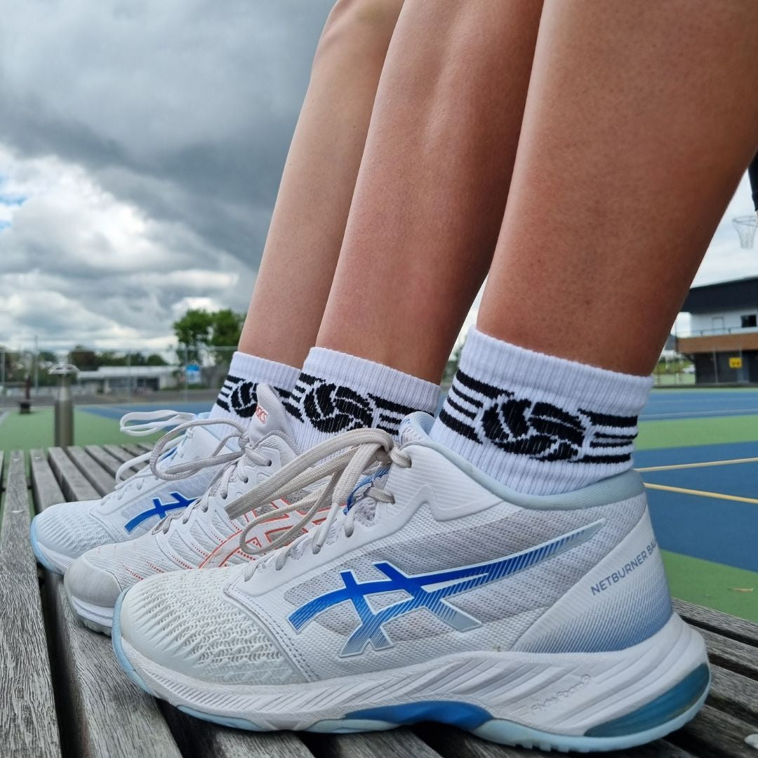 3 Pair | BEST SELLER Quarter Crew Netball Socks