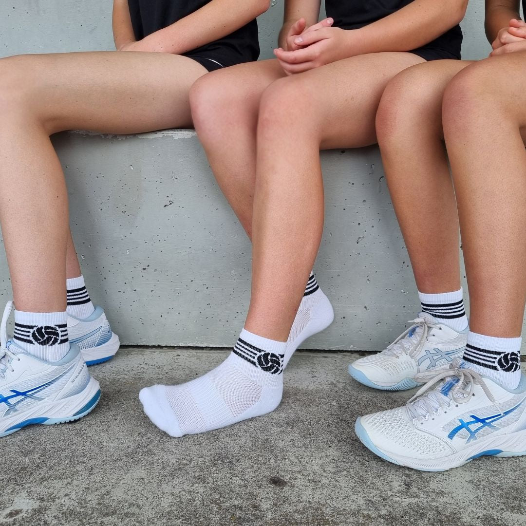 3 Pair | BEST SELLER Quarter Crew Netball Socks