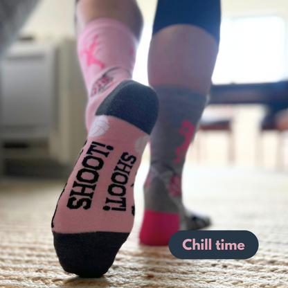 Pink Netball Themed Socks